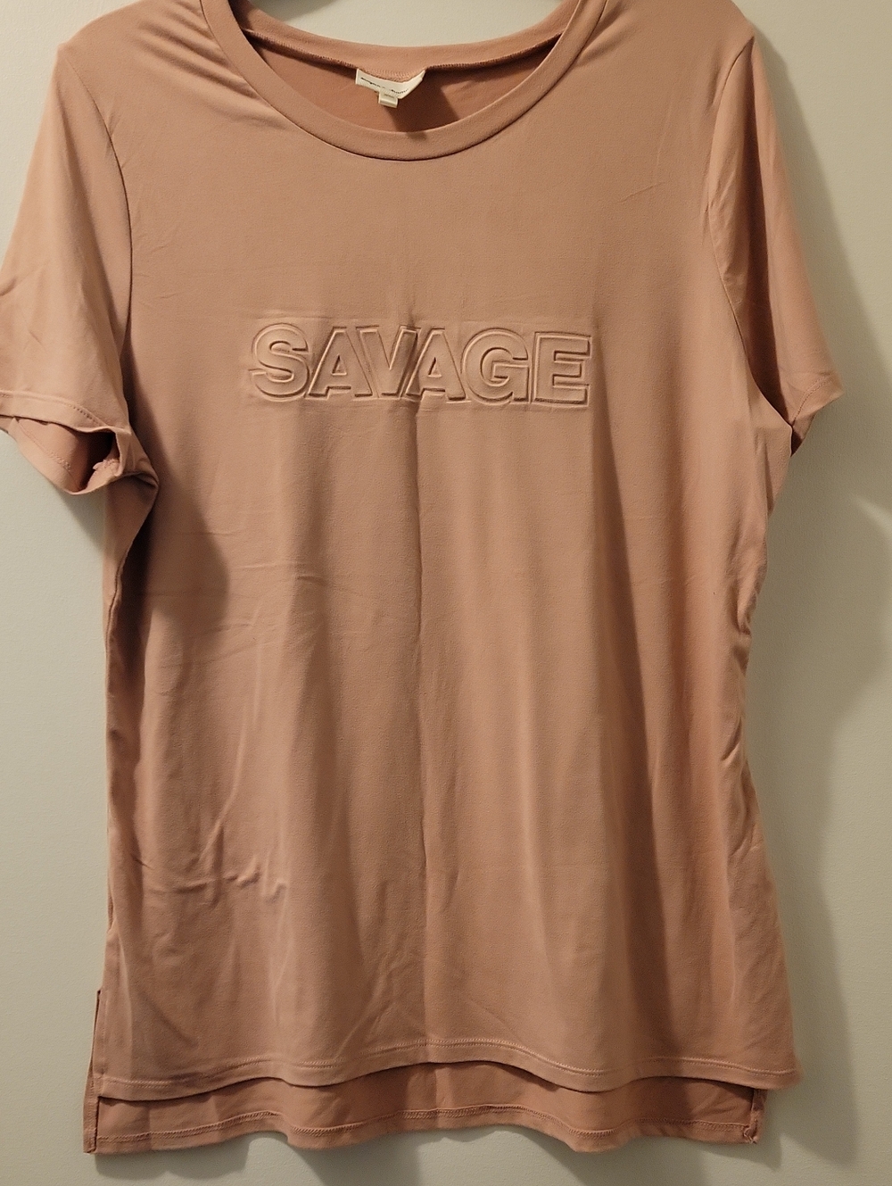 Savage Graphic Short-Sleeve Tee - Blush Pink